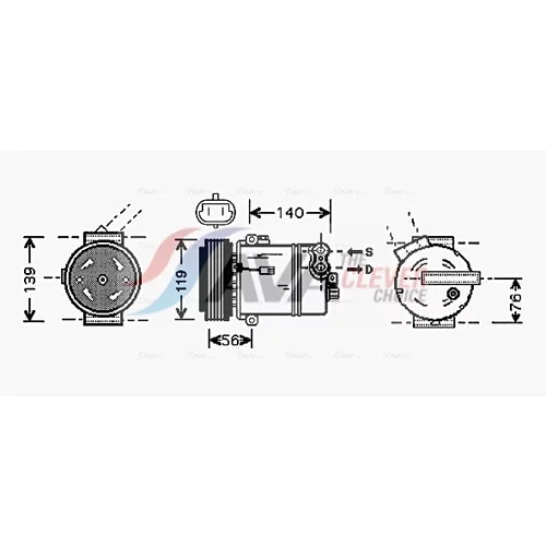 Kompresor klimatizácie AVA QUALITY COOLING OLAK463