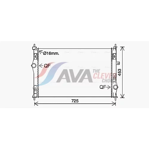 Chladič motora AVA QUALITY COOLING PE2412