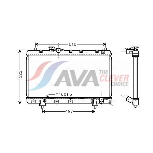 Chladič motora AVA QUALITY COOLING TO2241