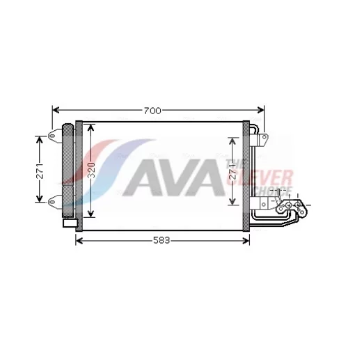 Kondenzátor klimatizácie AVA QUALITY COOLING VN5209D