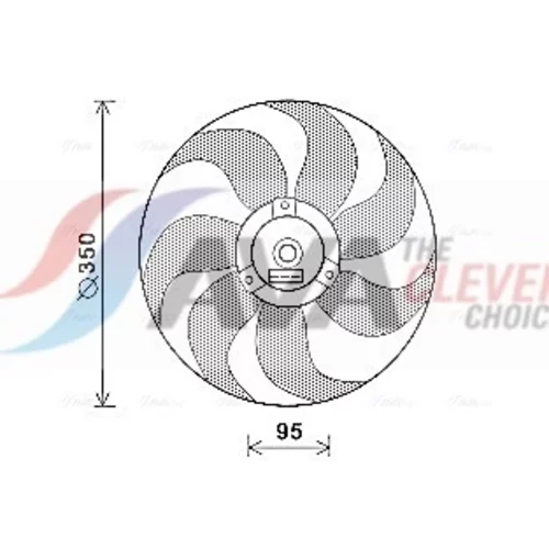 Ventilátor chladenia motora AVA QUALITY COOLING VN7511