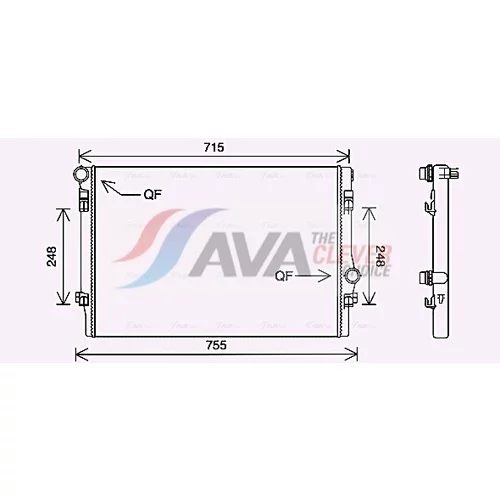 Chladič motora AVA QUALITY COOLING VNA2336