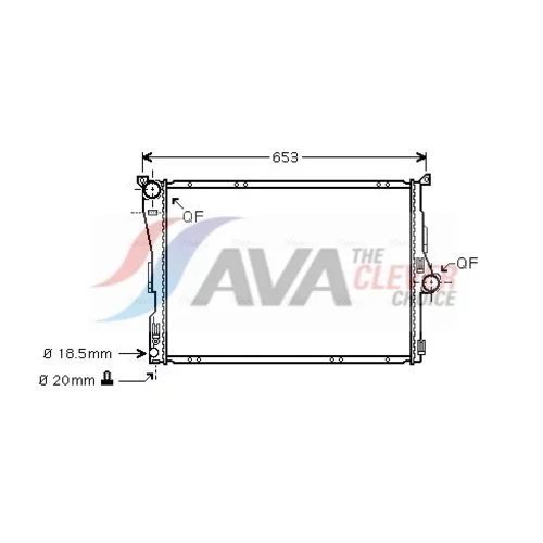 Chladič motora AVA QUALITY COOLING BWA2291