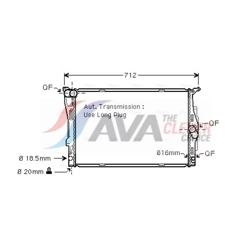 Chladič motora AVA QUALITY COOLING BWA2303