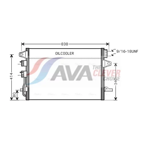 Kondenzátor klimatizácie AVA QUALITY COOLING CR5088