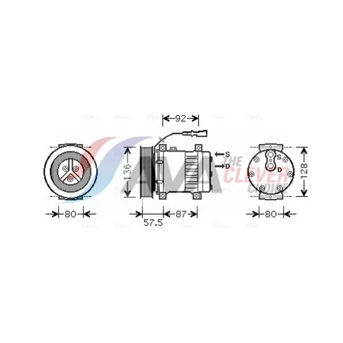 Kompresor klimatizácie AVA QUALITY COOLING DFAK033