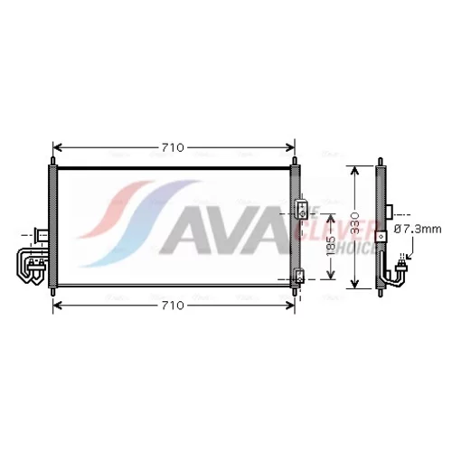 Kondenzátor klimatizácie AVA QUALITY COOLING DN5201