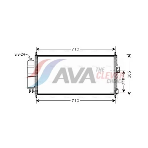 Kondenzátor klimatizácie AVA QUALITY COOLING DN5311D