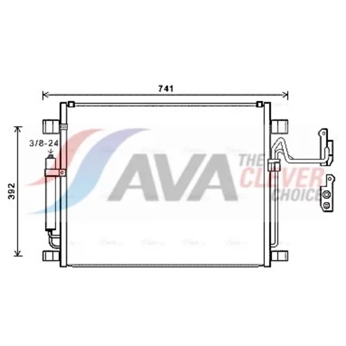 Kondenzátor klimatizácie AVA QUALITY COOLING DN5398D