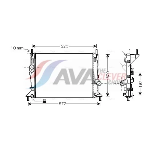 Chladič motora AVA QUALITY COOLING FD2368