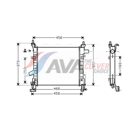 Chladič motora AVA QUALITY COOLING FD2373