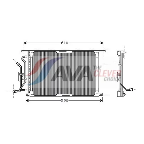 Kondenzátor klimatizácie AVA QUALITY COOLING FD5258