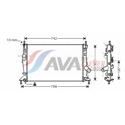 Chladič motora AVA QUALITY COOLING FDA2370