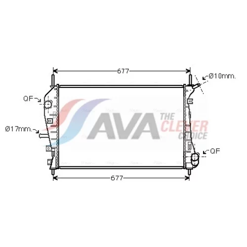 Chladič motora AVA QUALITY COOLING FDA2376