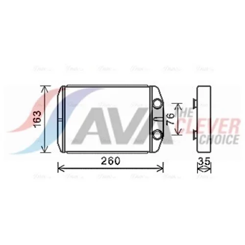 Výmenník tepla vnútorného kúrenia AVA QUALITY COOLING FT6395