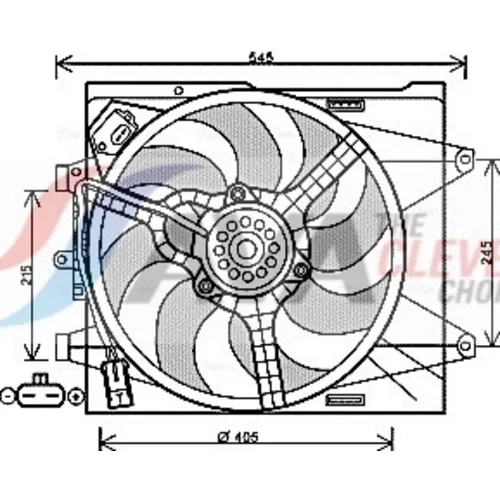 Ventilátor chladenia motora AVA QUALITY COOLING FT7564