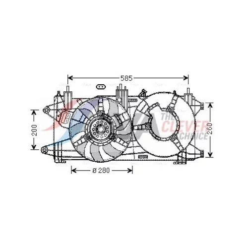 Ventilátor chladenia motora AVA QUALITY COOLING FT7573