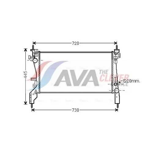 Chladič motora AVA QUALITY COOLING FTA2380