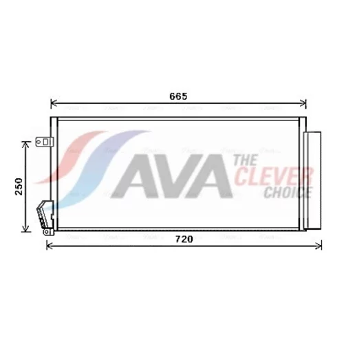 Kondenzátor klimatizácie AVA QUALITY COOLING FTA5396D