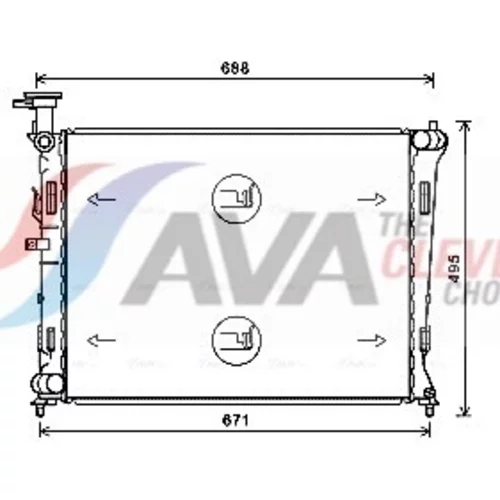 Chladič motora AVA QUALITY COOLING KA2237