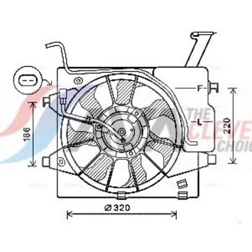 Ventilátor chladenia motora AVA QUALITY COOLING KA7535