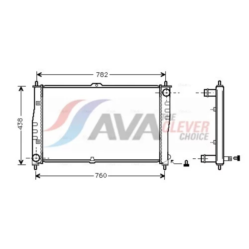 Chladič motora AVA QUALITY COOLING KAA2018