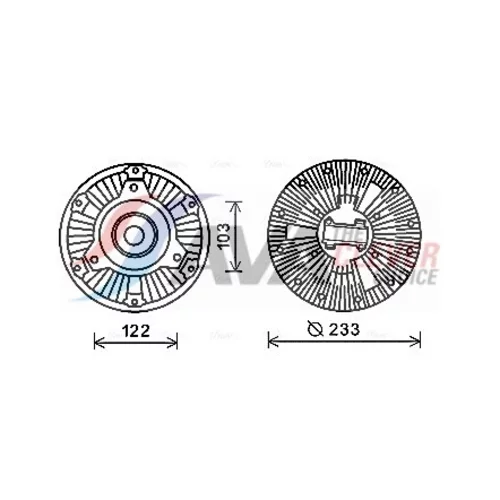 Spojka ventilátora chladenia AVA QUALITY COOLING MEC253 - obr. 4