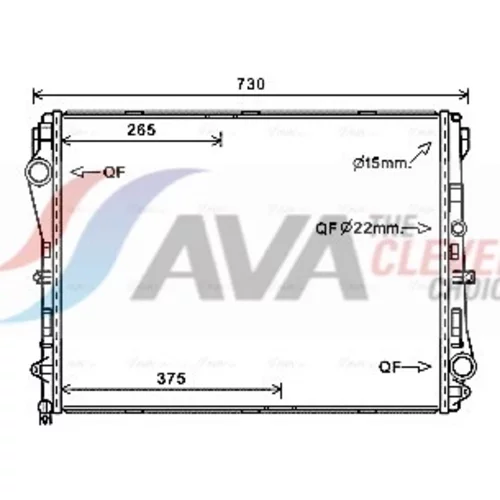 Chladič motora AVA QUALITY COOLING MS2667