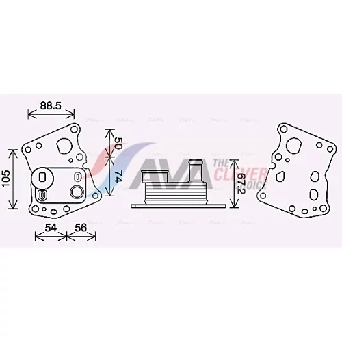 Chladič motorového oleja AVA QUALITY COOLING MS3701