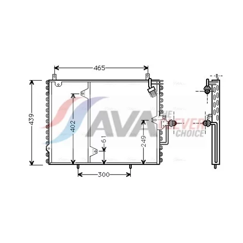 Kondenzátor klimatizácie AVA QUALITY COOLING MS5160