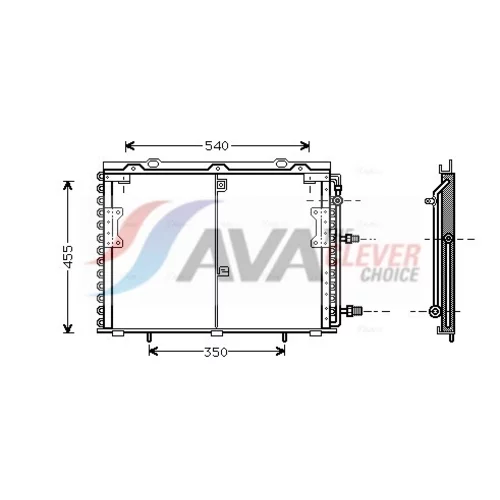 Kondenzátor klimatizácie AVA QUALITY COOLING MS5221