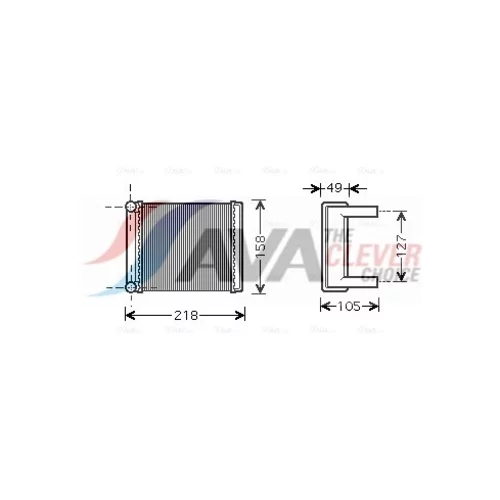 Výmenník tepla vnútorného kúrenia AVA QUALITY COOLING MSA6385