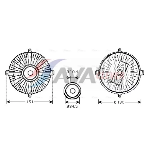 Spojka ventilátora chladenia AVA QUALITY COOLING MSC420