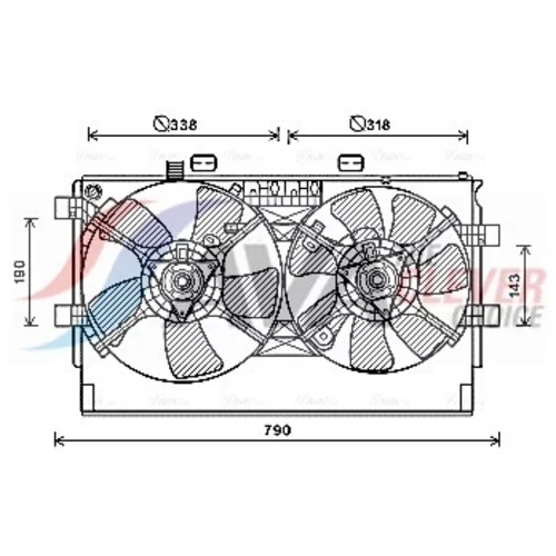 Ventilátor chladenia motora AVA QUALITY COOLING MT7530