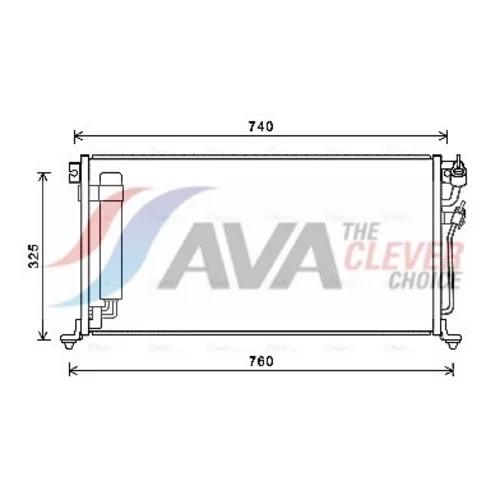 Kondenzátor klimatizácie AVA QUALITY COOLING MTA5220D