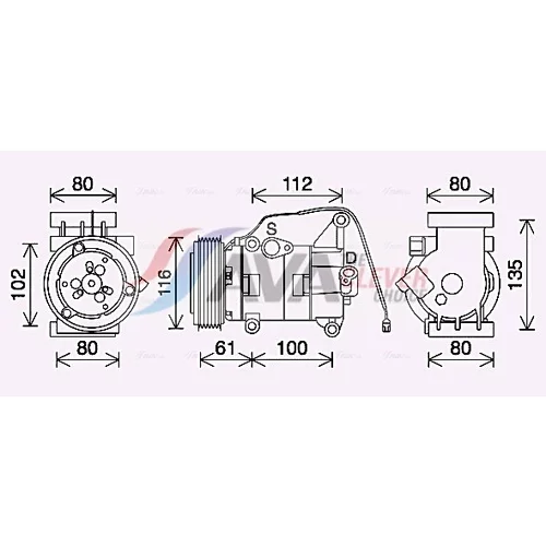 Kompresor klimatizácie AVA QUALITY COOLING MZAK290