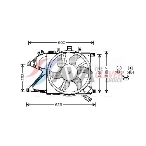 Ventilátor chladenia motora AVA QUALITY COOLING OL7506