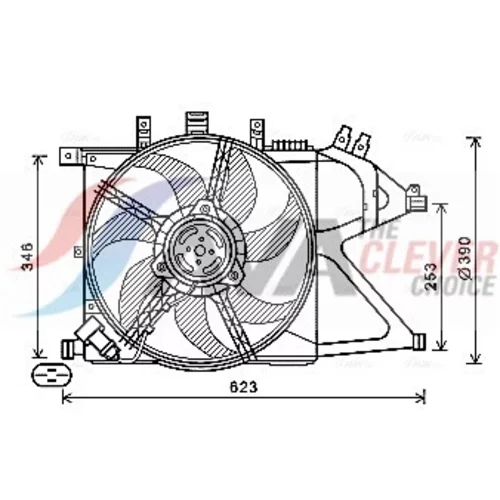 Ventilátor chladenia motora AVA QUALITY COOLING OL7672