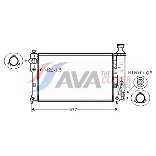 Chladič motora AVA QUALITY COOLING PE2132