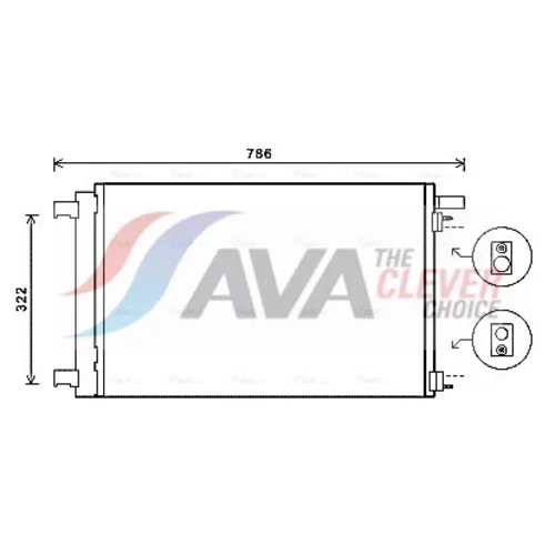 Kondenzátor klimatizácie AVA QUALITY COOLING PEA5364D