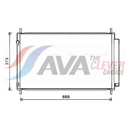 Kondenzátor klimatizácie AVA QUALITY COOLING TO5708D