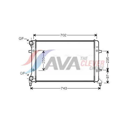 Chladič motora AVA QUALITY COOLING VN2205