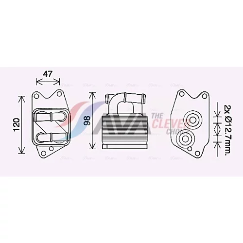 Chladič oleja automatickej prevodovky AVA QUALITY COOLING VN3405