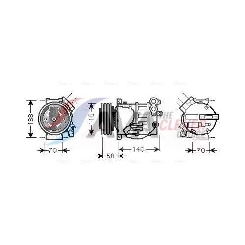 Kompresor klimatizácie AVA QUALITY COOLING VOAK144