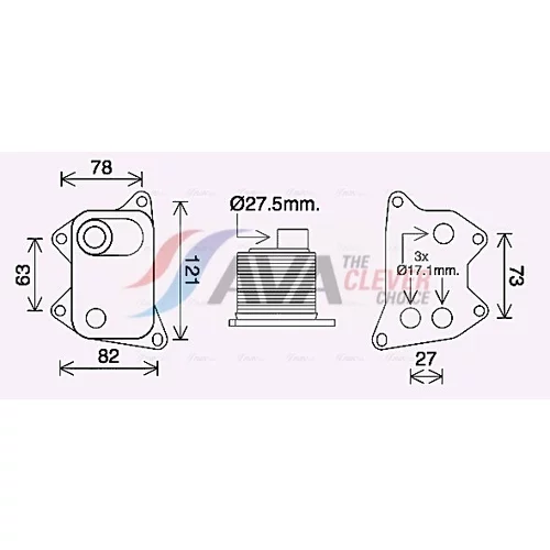 Chladič motorového oleja AVA QUALITY COOLING AI3420