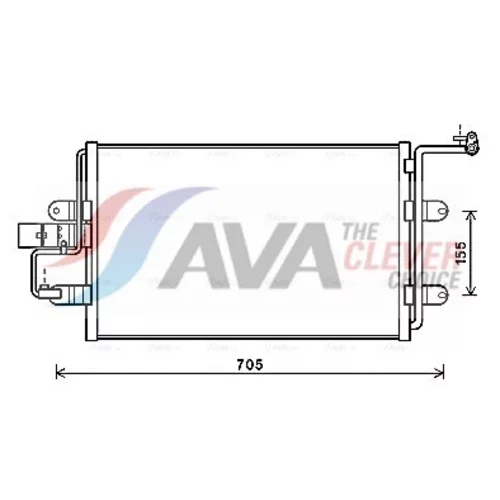 Kondenzátor klimatizácie AVA QUALITY COOLING AI5130