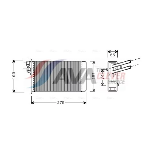 Výmenník tepla vnútorného kúrenia AVA QUALITY COOLING AI6097