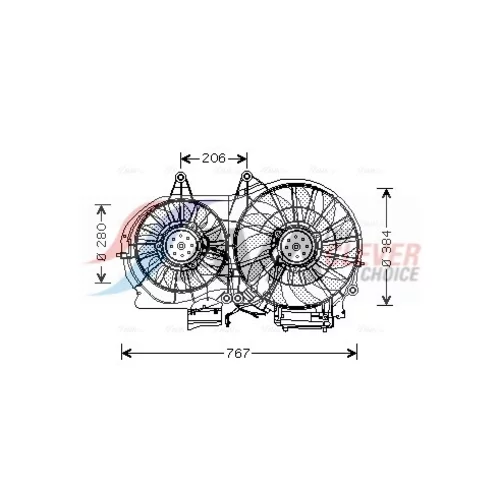 Ventilátor chladenia motora AVA QUALITY COOLING AI7506