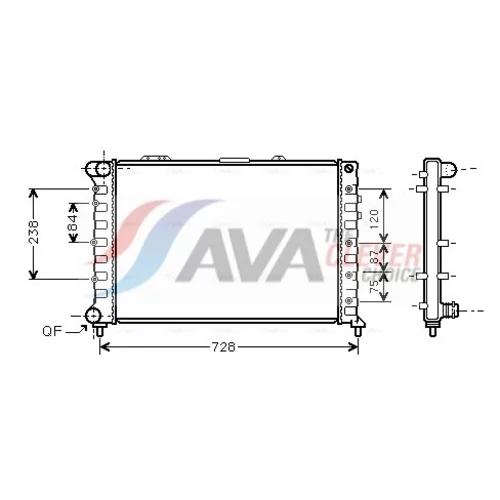 Chladič motora AVA QUALITY COOLING ALA2079