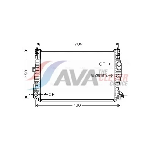 Chladič motora AVA QUALITY COOLING ALA2132